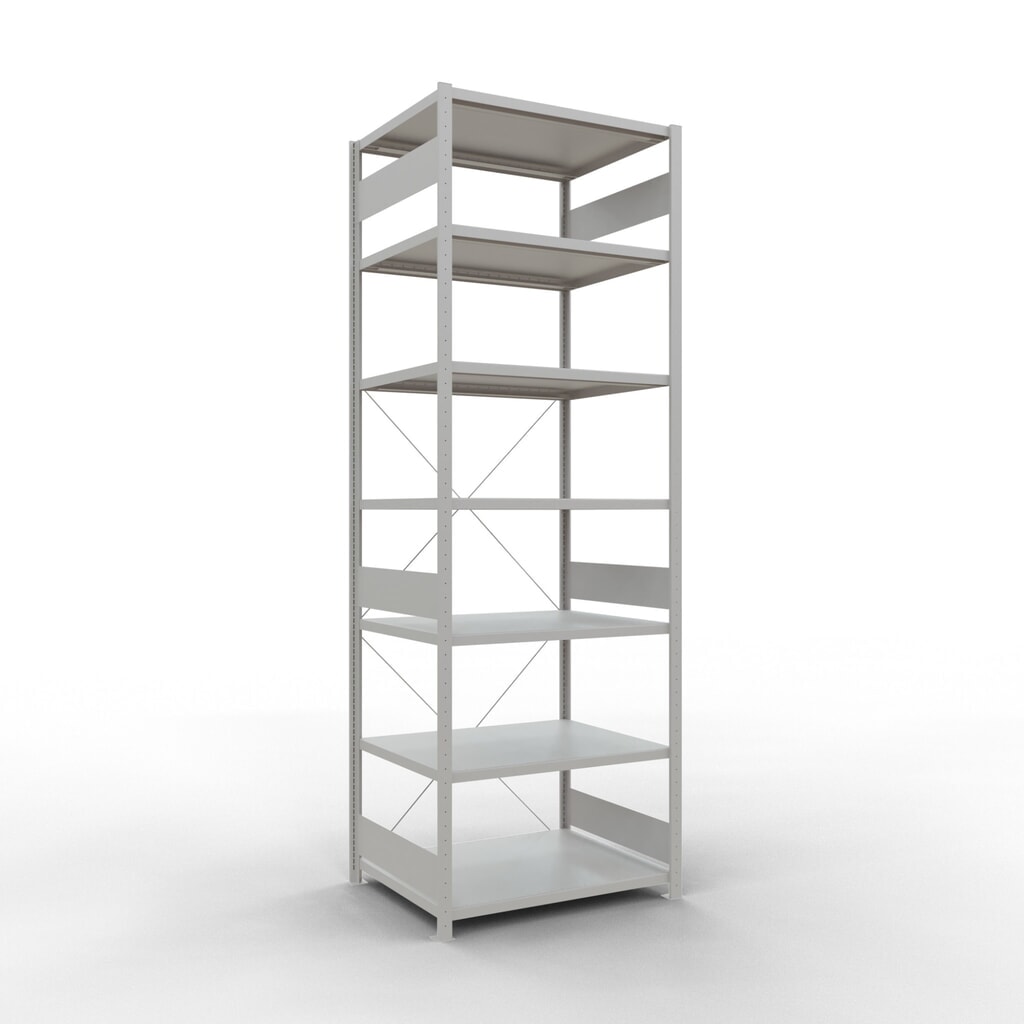 Immagine del prodotto n. 1: Scaffalatura a ripiani SCHULTE, grigio chiaro, portata per piano di 330 kg, AxLxP 3.000 x 1.060 x 836 mm