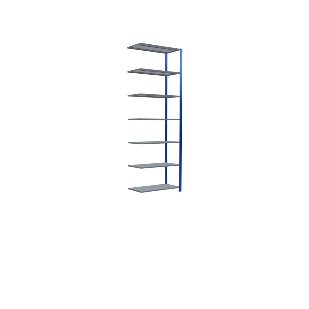 Scaffalatura a ripiani SCHULTE, montaggio a incastro, campata aggiuntiva, portata per piano 330 kg, blu genziana/zincata, AxLxP 3.000 x 1.000 x 500 mm Immagine del prodotto n. 2: Scaffalatura a ripiani SCHULTE, montaggio a incastro, campata aggiuntiva, portata per piano 330 kg, blu genziana/zincata, AxLxP 3.000 x 1.000 x 500 mm