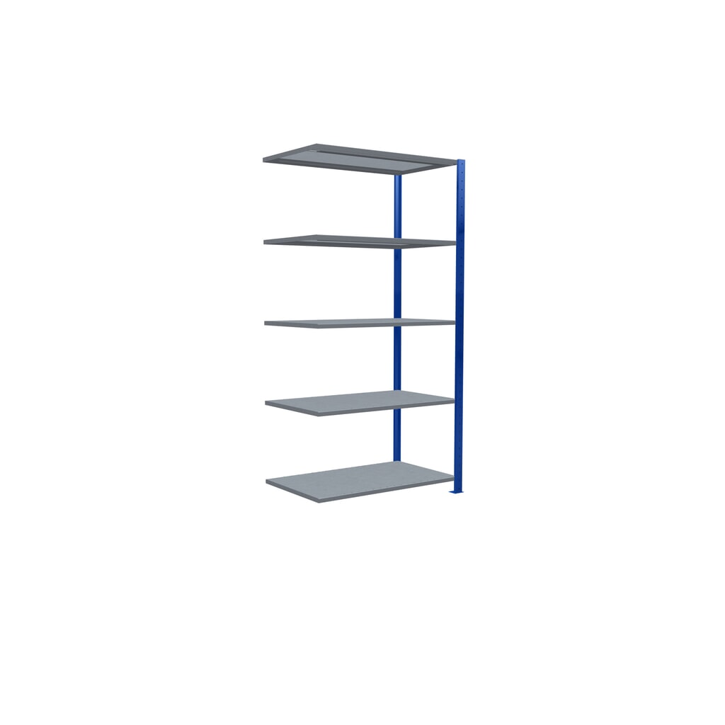 Scaffalatura a ripiani SCHULTE, montaggio a incastro, campata aggiuntiva, portata per piano 330 kg, blu genziana/zincata, AxLxP 2.000 x 1.000 x 600 mm Immagine del prodotto n. 2: Scaffalatura a ripiani SCHULTE, montaggio a incastro, campata aggiuntiva, portata per piano 330 kg, blu genziana/zincata, AxLxP 2.000 x 1.000 x 600 mm