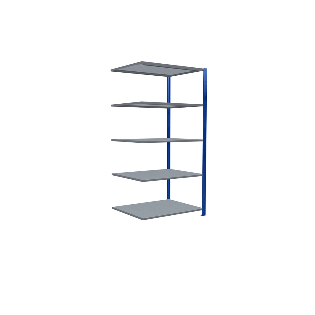 Immagine del prodotto n. 2: Scaffalatura a ripiani SCHULTE, montaggio a incastro, campata aggiuntiva, portata per piano 330 kg, blu genziana/zincata, AxLxP 2.000 x 1.000 x 800 mm