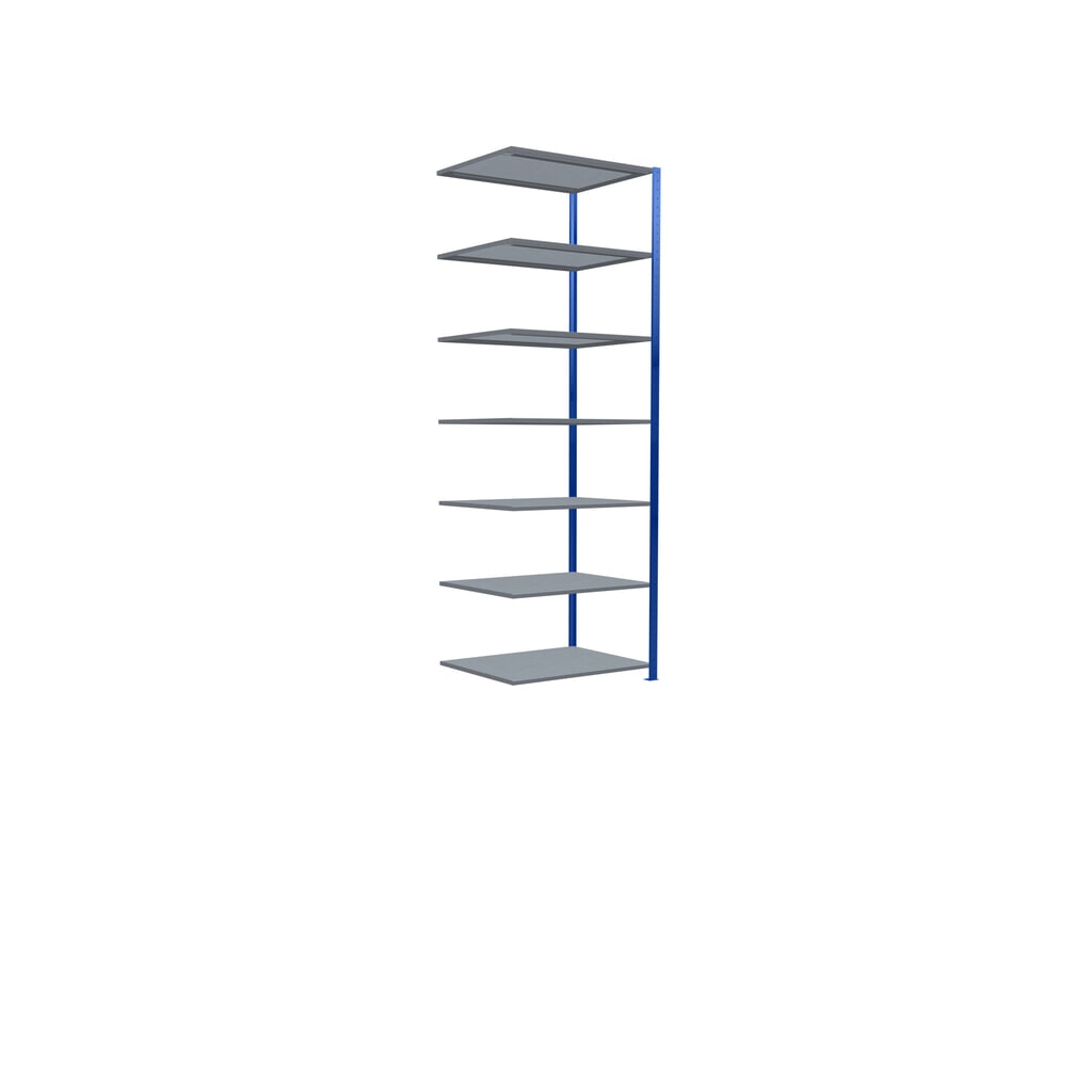 Immagine del prodotto n. 2: Scaffalatura a ripiani SCHULTE, montaggio a incastro, campata aggiuntiva, portata per piano 330 kg, blu genziana/zincata, AxLxP 3.000 x 1.000 x 800 mm