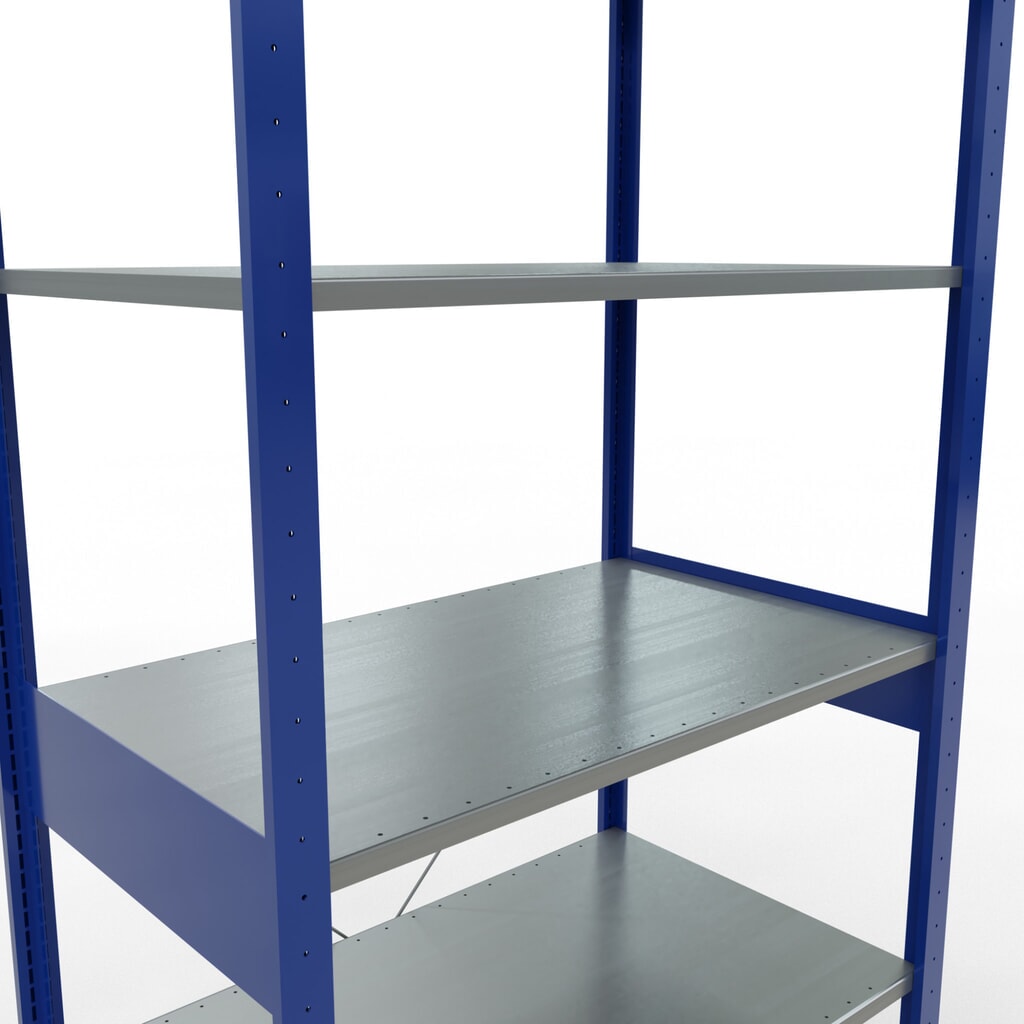 Scaffalatura a ripiani SCHULTE, blu genziana/zincato, portata per piano di 150 kg, AxLxP 2.500 x 1.060 x 636 mm Immagine del prodotto n. 2: Scaffalatura a ripiani SCHULTE, blu genziana/zincato, portata per piano di 150 kg, AxLxP 2.500 x 1.060 x 636 mm