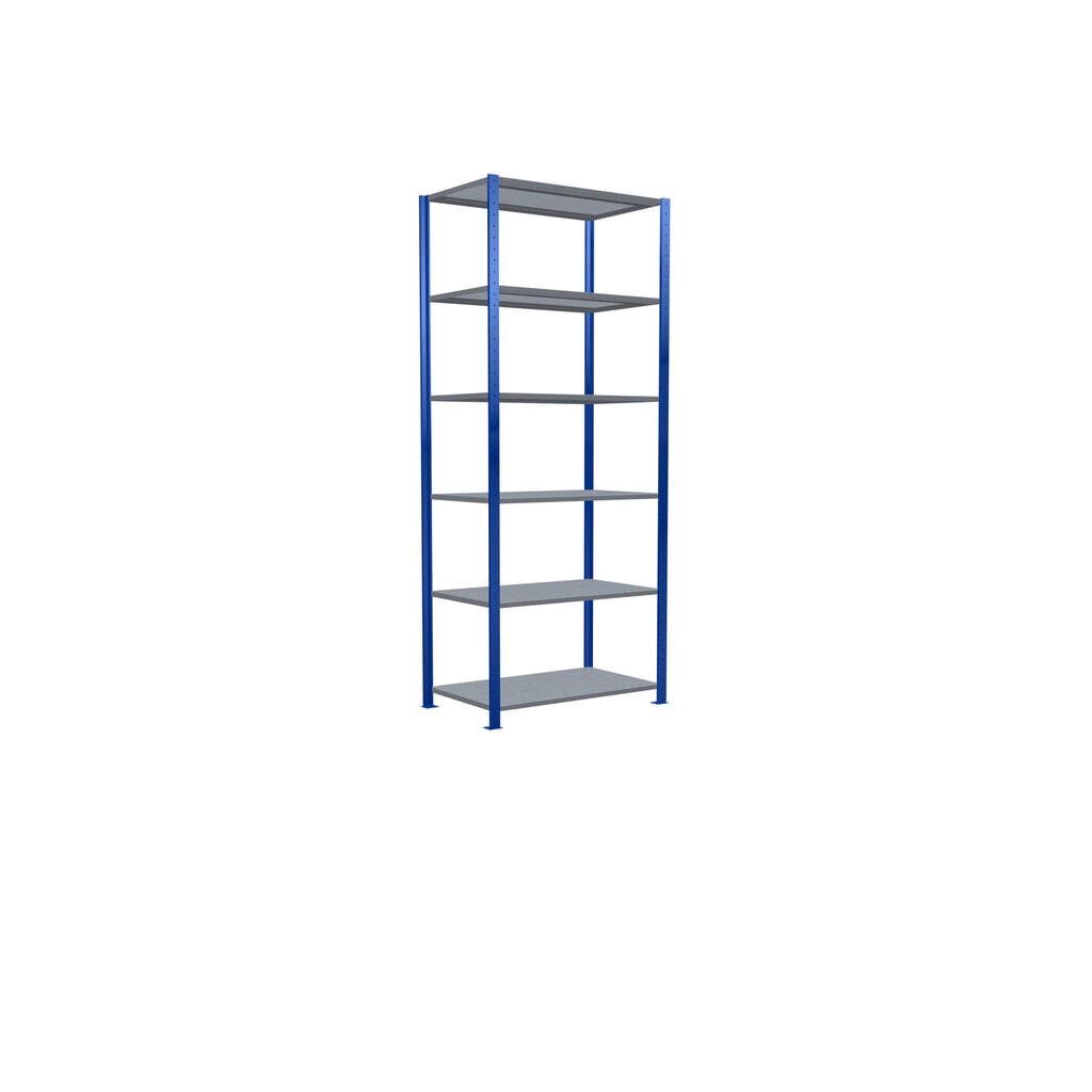 Immagine del prodotto n. 5: Scaffalatura a ripiani SCHULTE, blu genziana/zincato, portata per piano di 150 kg, AxLxP 2.500 x 1.060 x 636 mm