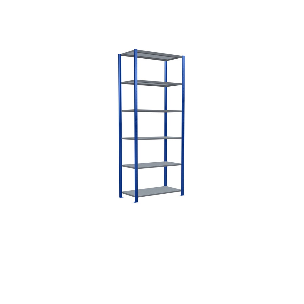 Immagine del prodotto n. 5: Scaffalatura a ripiani SCHULTE, blu genziana/zincato, portata per piano di 150 kg, AxLxP 2.500 x 1.060 x 536 mm