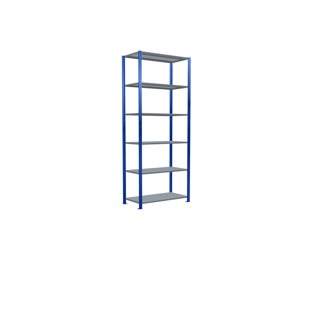 Immagine del prodotto n. 5: Scaffalatura a ripiani SCHULTE, blu genziana/zincato, portata per piano di 150 kg, AxLxP 2.500 x 1.060 x 536 mm