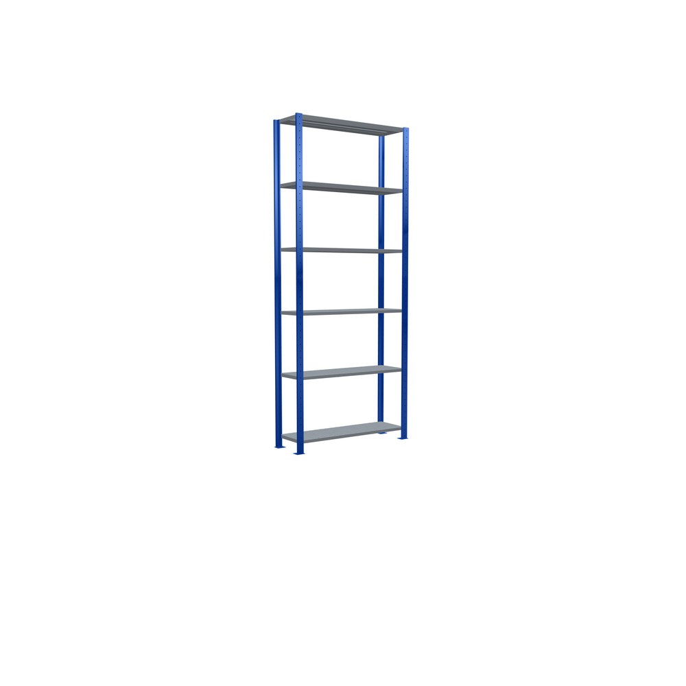 Immagine del prodotto n. 5: Scaffalatura a ripiani SCHULTE, blu genziana/zincato, portata per piano di 150 kg, AxLxP 2.500 x 1.060 x 336 mm