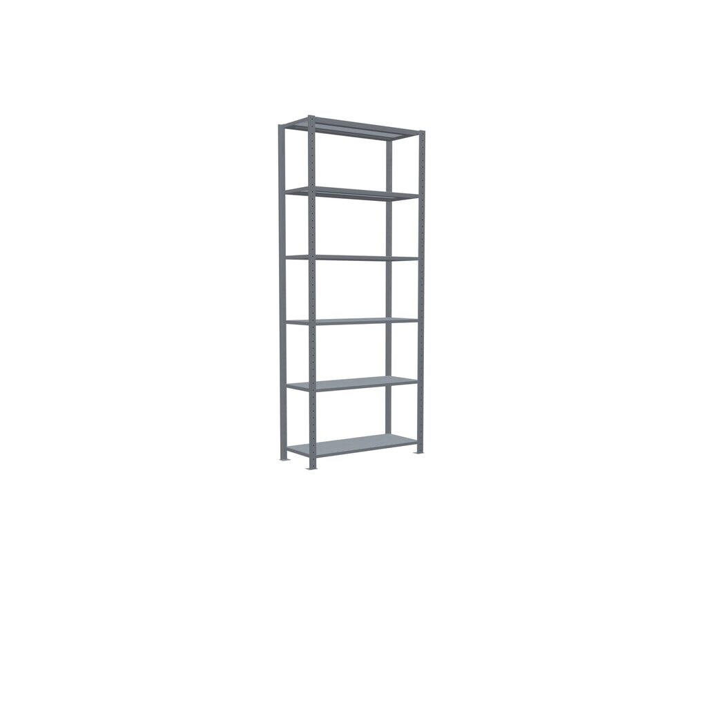 Scaffalatura a ripiani SCHULTE zincata, portata per piano di 150 kg, AxLxP 2.500 x 1.060 x 436 mm Immagine del prodotto n. 2: Scaffalatura a ripiani SCHULTE zincata, portata per piano di 150 kg, AxLxP 2.500 x 1.060 x 436 mm