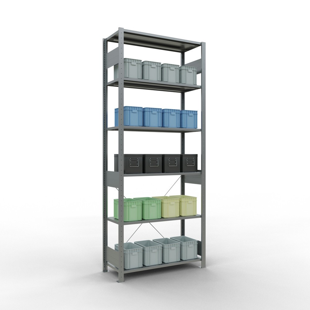 Immagine del prodotto n. 3: Scaffalatura a ripiani SCHULTE zincata, portata per piano di 150 kg, AxLxP 2.500 x 1.060 x 436 mm