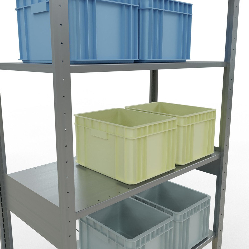 Immagine del prodotto n. 4: Scaffalatura a ripiani SCHULTE zincata, portata per piano di 150 kg, AxLxP 2.500 x 1.060 x 536 mm