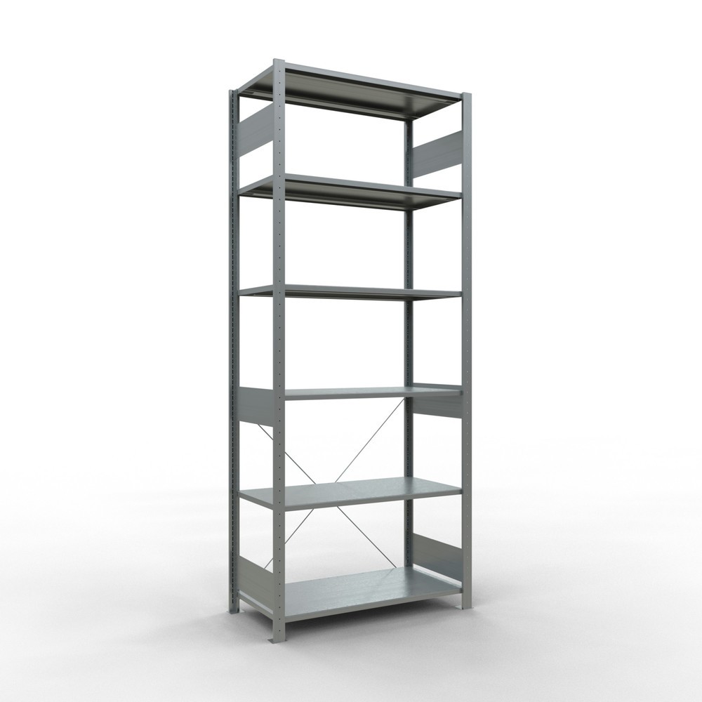 Immagine del prodotto n. 1: Scaffalatura a ripiani SCHULTE zincata, portata per piano di 150 kg, AxLxP 2.500 x 1.060 x 536 mm