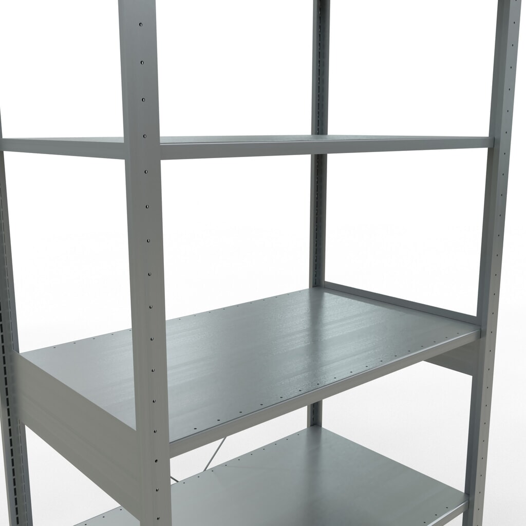 Scaffalatura a ripiani SCHULTE zincata, portata per piano di 150 kg, AxLxP 2.500 x 1.060 x 636 mm Immagine del prodotto n. 5: Scaffalatura a ripiani SCHULTE zincata, portata per piano di 150 kg, AxLxP 2.500 x 1.060 x 636 mm
