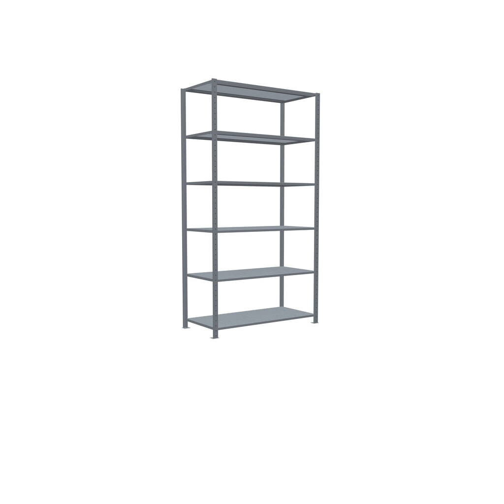Scaffalatura a ripiani SCHULTE zincata, portata per piano di 150 kg, AxLxP 2.500 x 1.360 x 636 mm Immagine del prodotto n. 2: Scaffalatura a ripiani SCHULTE zincata, portata per piano di 150 kg, AxLxP 2.500 x 1.360 x 636 mm