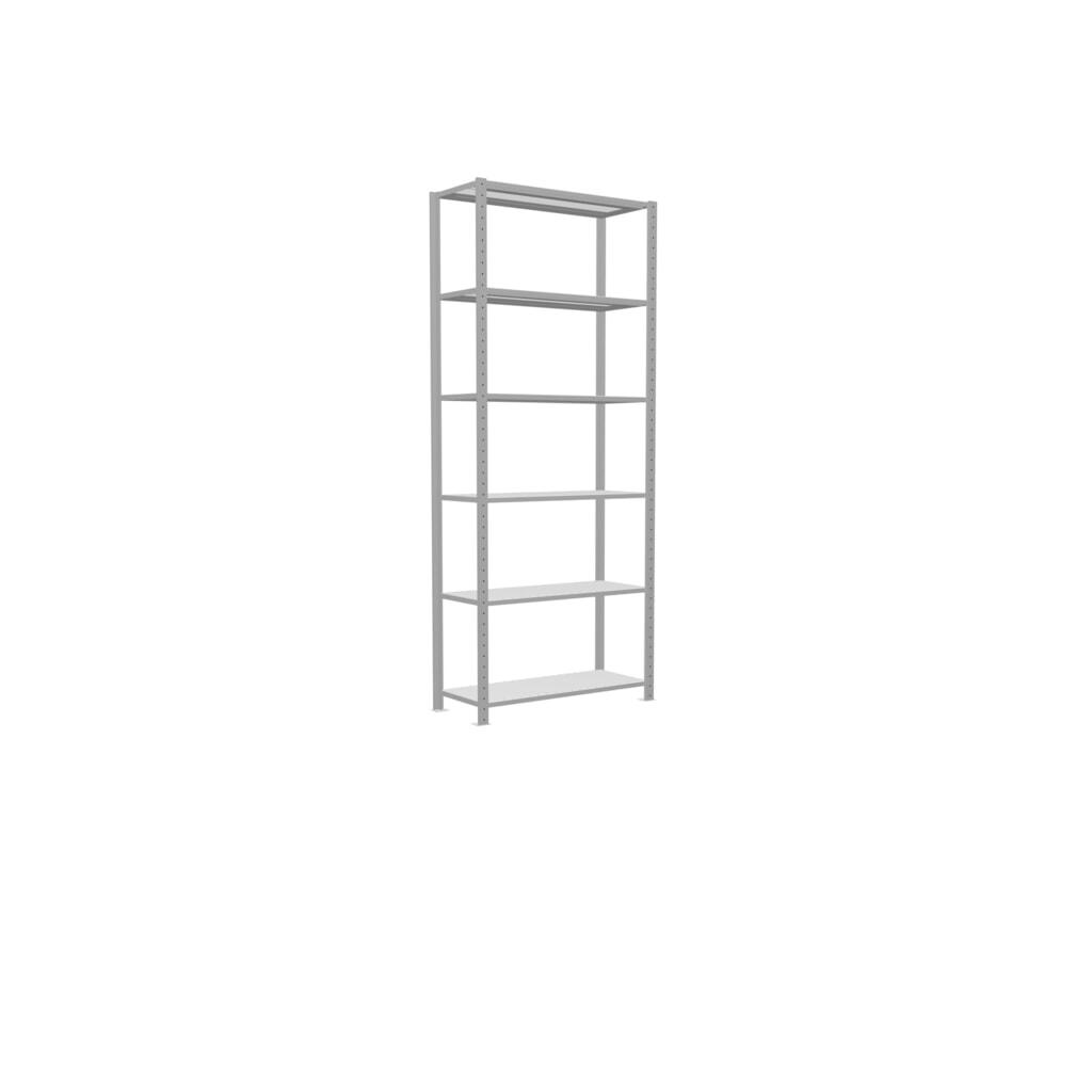 Scaffalatura a ripiani SCHULTE, grigio chiaro, portata per piano di 150 kg, AxLxP 2.500 x 1.060 x 436 mm Immagine del prodotto n. 2: Scaffalatura a ripiani SCHULTE, grigio chiaro, portata per piano di 150 kg, AxLxP 2.500 x 1.060 x 436 mm