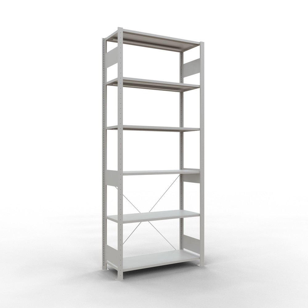 Immagine del prodotto: Scaffalatura a ripiani SCHULTE, grigio chiaro, portata per piano di 150 kg, AxLxP 2.500 x 1.060 x 436 mm