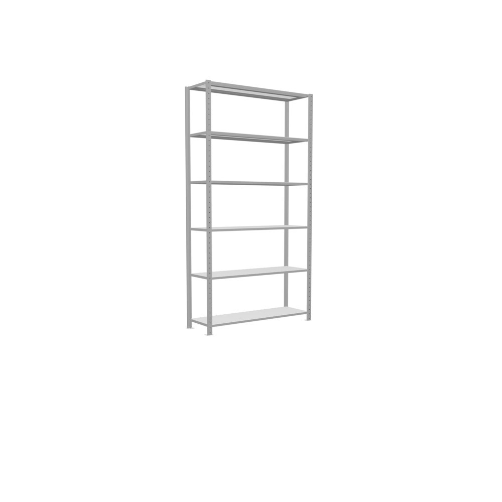 Immagine del prodotto n. 2: Scaffalatura a ripiani SCHULTE, grigio chiaro, portata per piano di 150 kg, AxLxP 2.500 x 1.360 x 436 mm