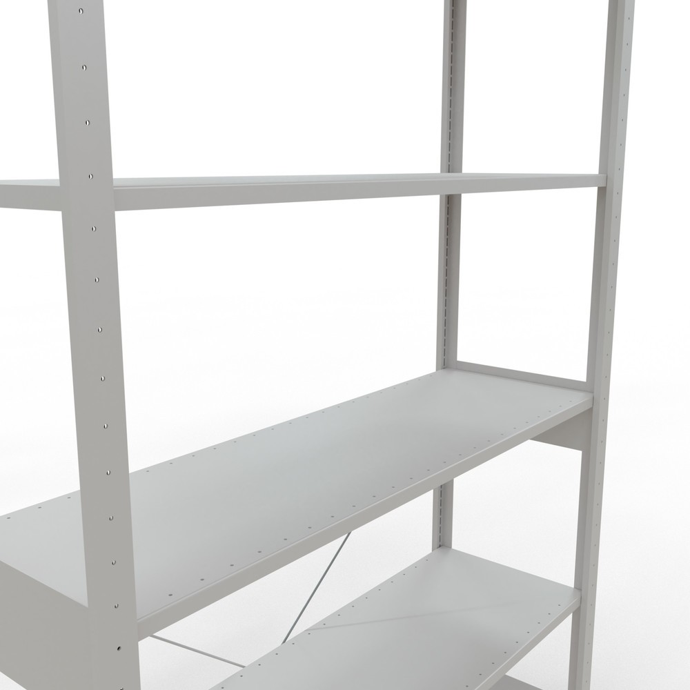 Immagine del prodotto n. 5: Scaffalatura a ripiani SCHULTE, grigio chiaro, portata per piano di 150 kg, AxLxP 2.500 x 1.360 x 436 mm