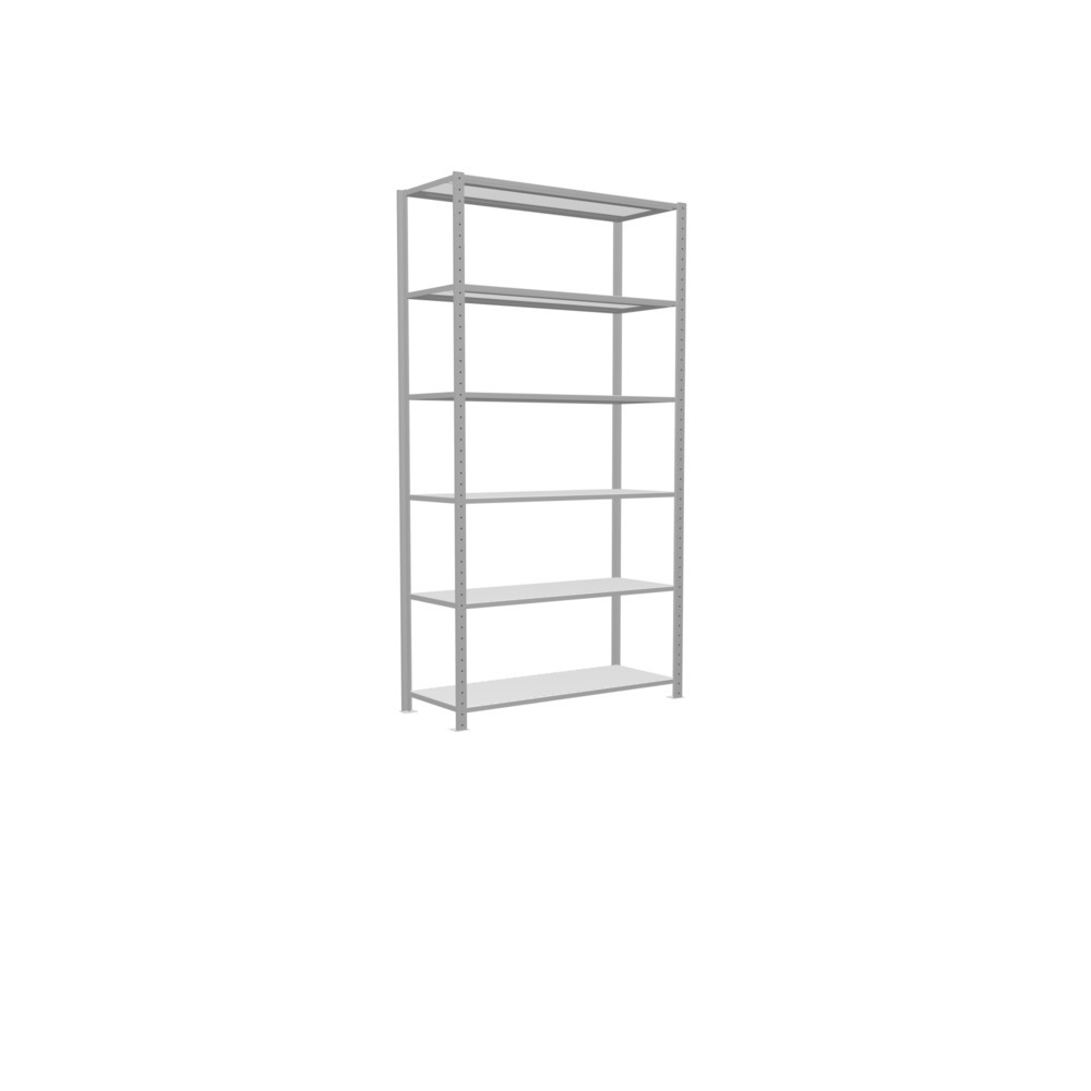 Immagine del prodotto n. 2: Scaffalatura a ripiani SCHULTE, grigio chiaro, portata per piano di 150 kg, AxLxP 2.500 x 1.360 x 536 mm