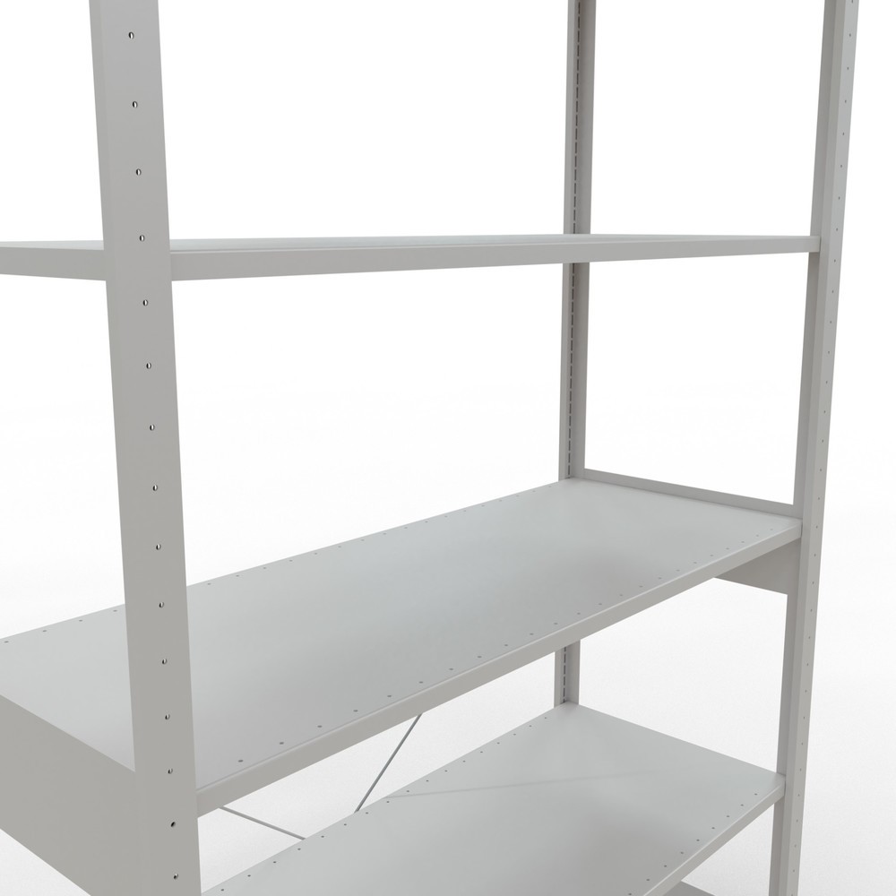 Immagine del prodotto n. 5: Scaffalatura a ripiani SCHULTE, grigio chiaro, portata per piano di 150 kg, AxLxP 2.500 x 1.360 x 536 mm