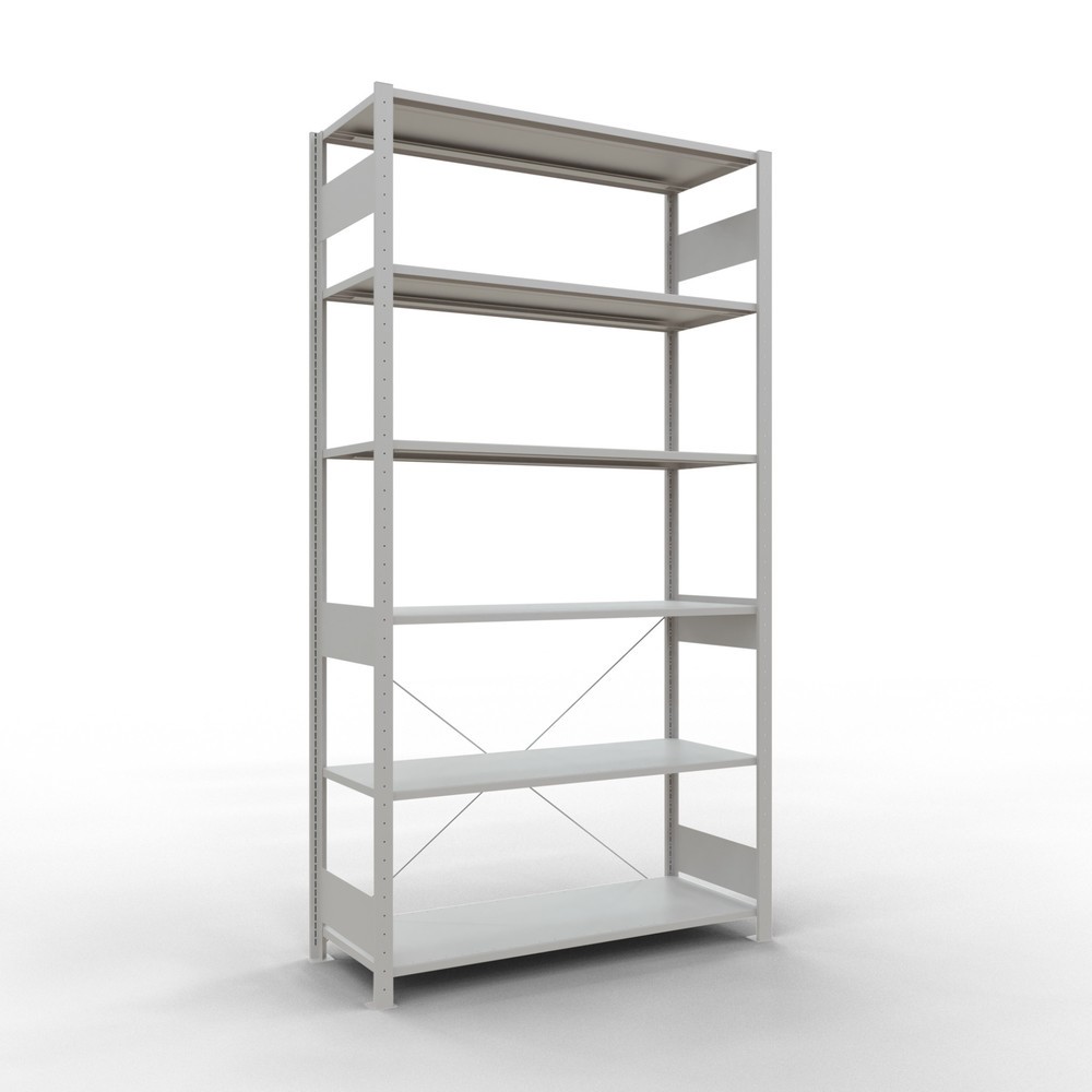 Immagine del prodotto: Scaffalatura a ripiani SCHULTE, grigio chiaro, portata per piano di 150 kg, AxLxP 2.500 x 1.360 x 536 mm