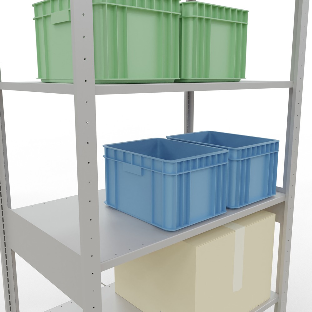 Immagine del prodotto n. 4: Scaffalatura a ripiani SCHULTE, grigio chiaro, portata per piano di 150 kg, AxLxP 2.500 x 1.060 x 636 mm