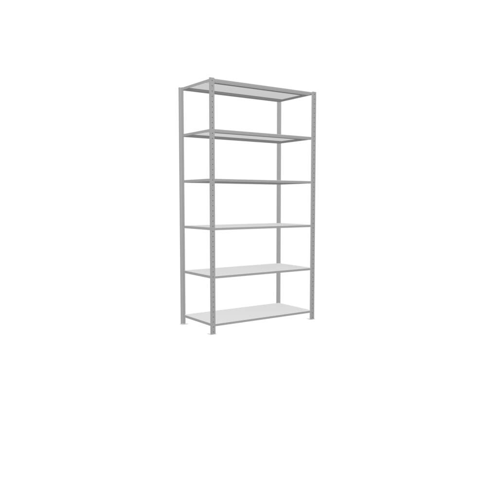 Scaffalatura a ripiani SCHULTE, grigio chiaro, portata per piano di 150 kg, AxLxP 2.500 x 1.360 x 636 mm Immagine del prodotto n. 2: Scaffalatura a ripiani SCHULTE, grigio chiaro, portata per piano di 150 kg, AxLxP 2.500 x 1.360 x 636 mm