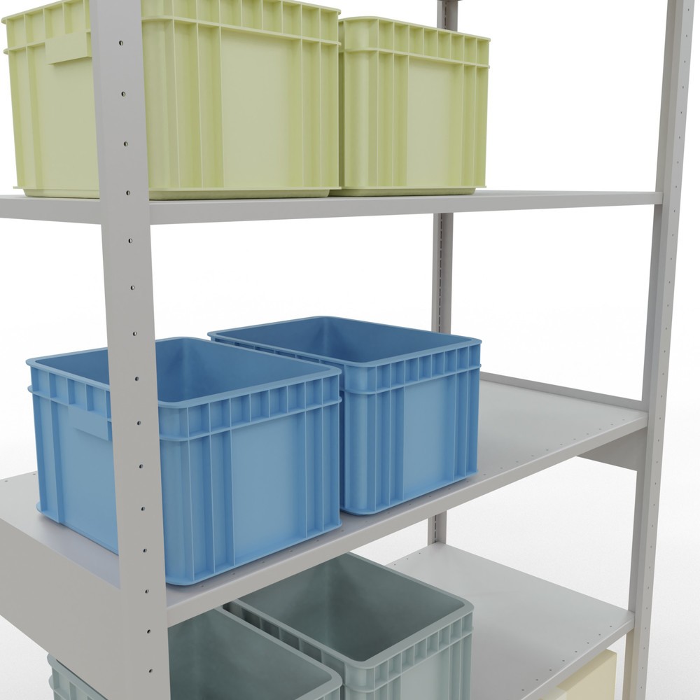 Immagine del prodotto n. 4: Scaffalatura a ripiani SCHULTE, grigio chiaro, portata per piano di 150 kg, AxLxP 2.500 x 1.360 x 636 mm