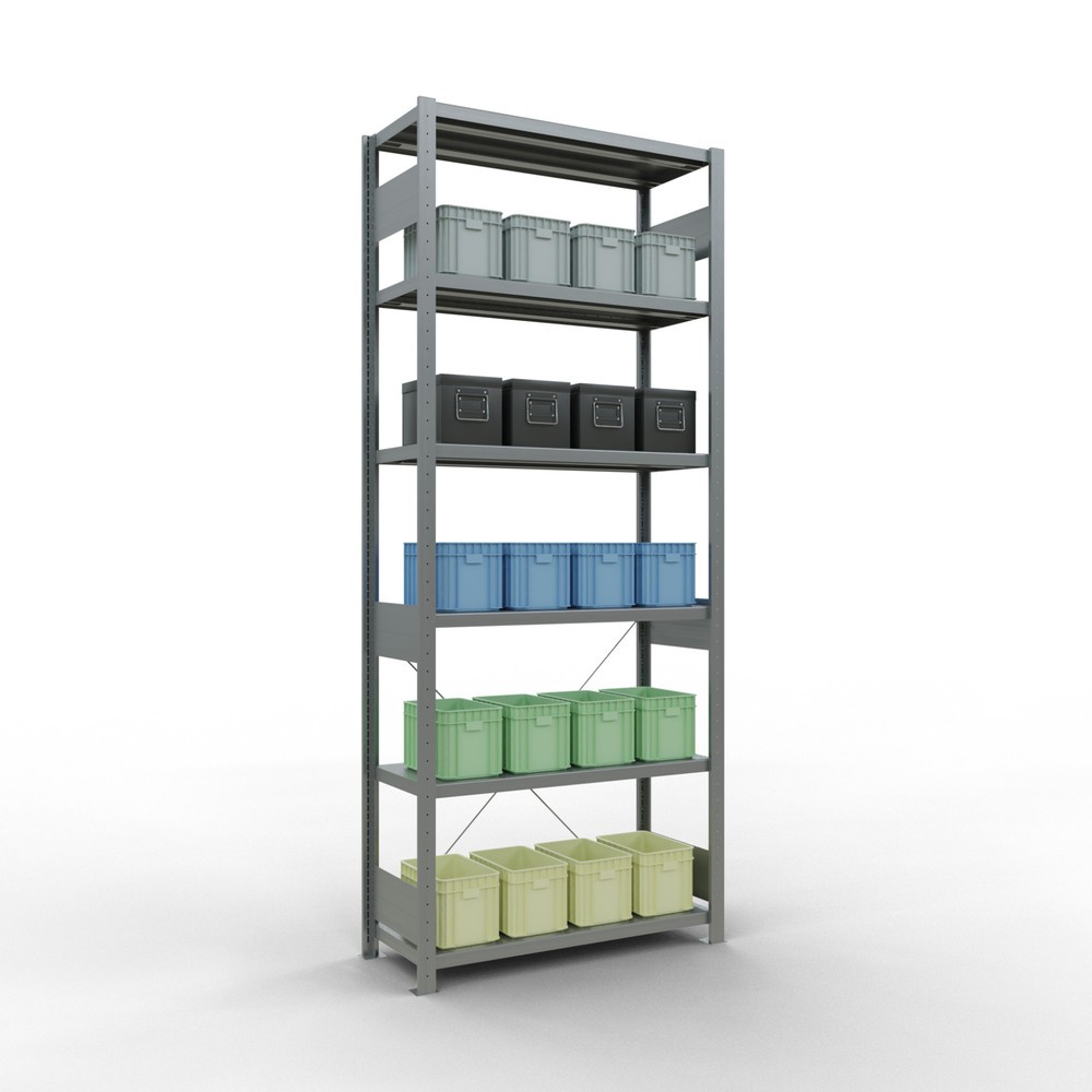 Immagine del prodotto n. 3: Scaffalatura a ripiani SCHULTE zincata, portata per piano di 330 kg, AxLxP 2.500 x 1.060 x 436 mm