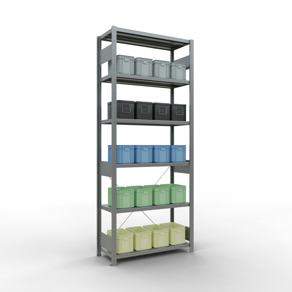 Immagine del prodotto n. 3: Scaffalatura a ripiani SCHULTE zincata, portata per piano di 330 kg, AxLxP 2.500 x 1.060 x 436 mm