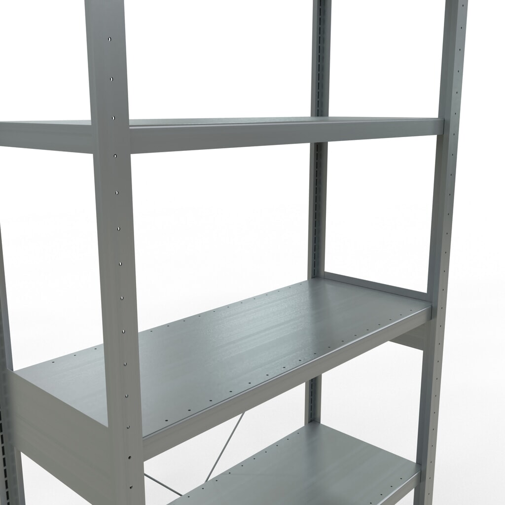 Scaffalatura a ripiani SCHULTE zincata, portata per piano di 330 kg, AxLxP 2.500 x 1.060 x 436 mm Immagine del prodotto n. 5: Scaffalatura a ripiani SCHULTE zincata, portata per piano di 330 kg, AxLxP 2.500 x 1.060 x 436 mm
