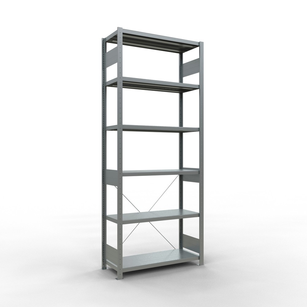 Immagine del prodotto: Scaffalatura a ripiani SCHULTE zincata, portata per piano di 330 kg, AxLxP 2.500 x 1.060 x 436 mm