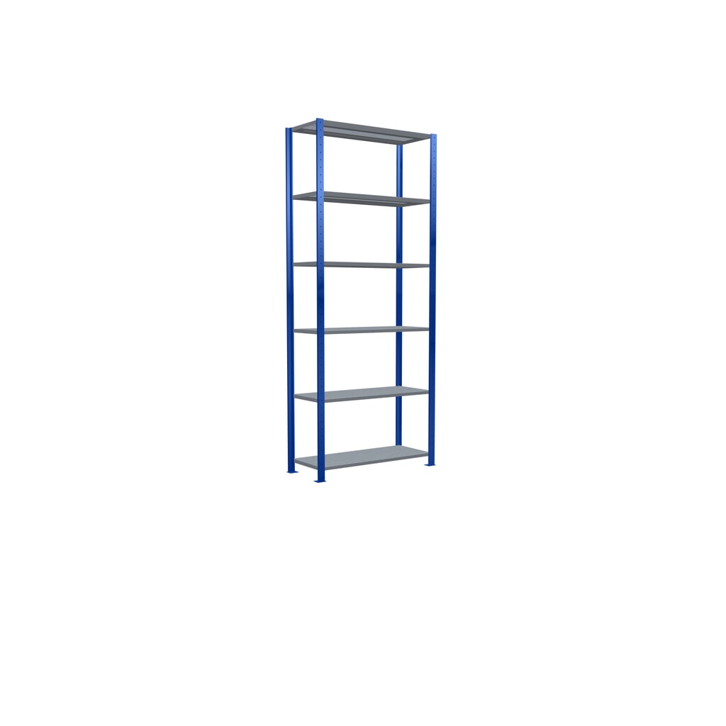 Immagine del prodotto n. 2: Scaffalatura a ripiani SCHULTE, blu genziana/zincato, portata per piano di 330 kg, AxLxP 2.500 x 1.060 x 436 mm