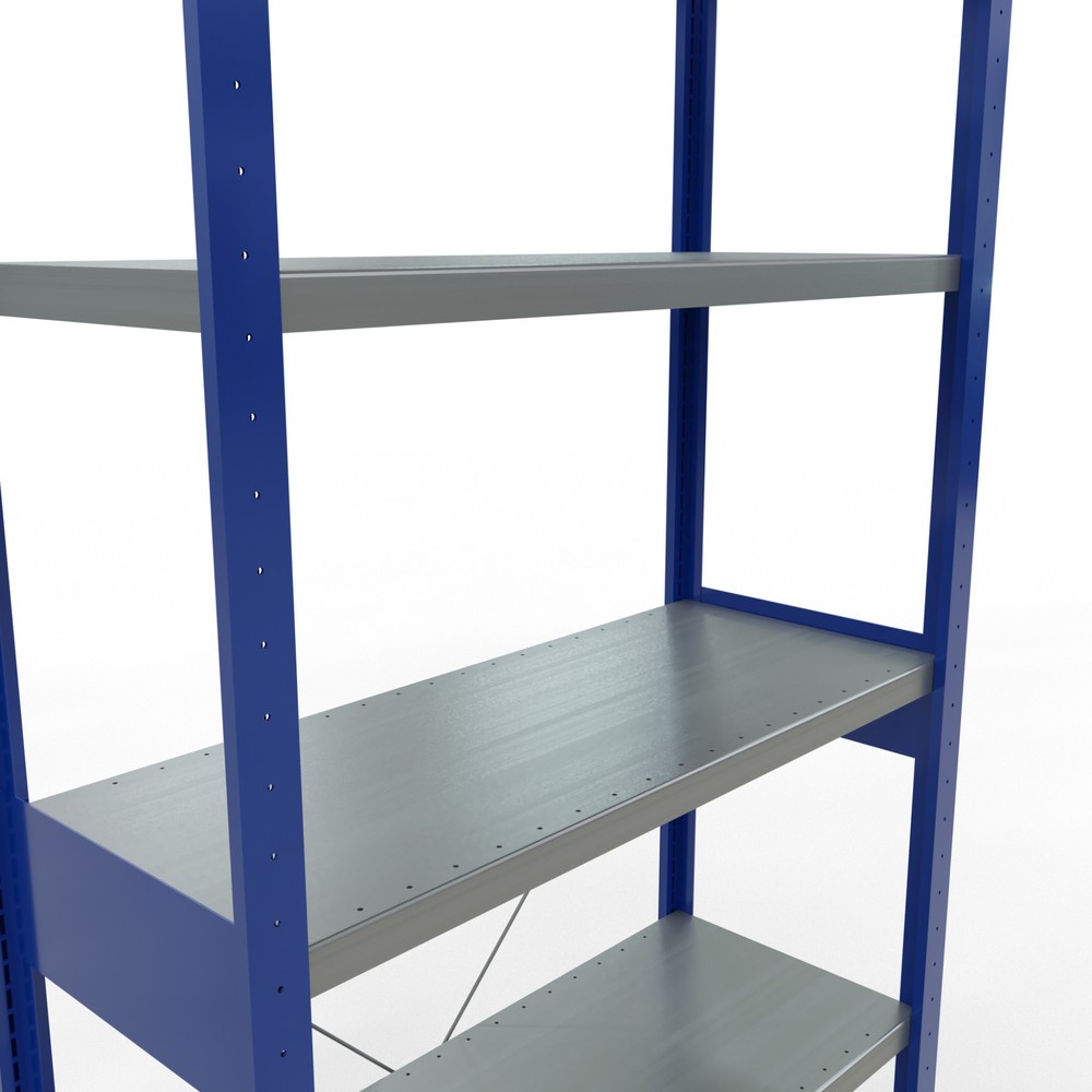 Immagine del prodotto n. 5: Scaffalatura a ripiani SCHULTE, blu genziana/zincato, portata per piano di 330 kg, AxLxP 2.500 x 1.060 x 436 mm