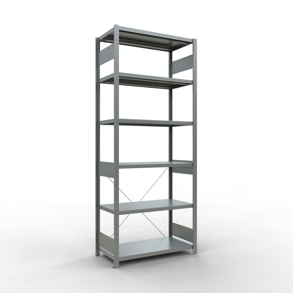 Immagine del prodotto: Scaffalatura a ripiani SCHULTE zincata, portata per piano di 330 kg, AxLxP 2.500 x 1.060 x 536 mm