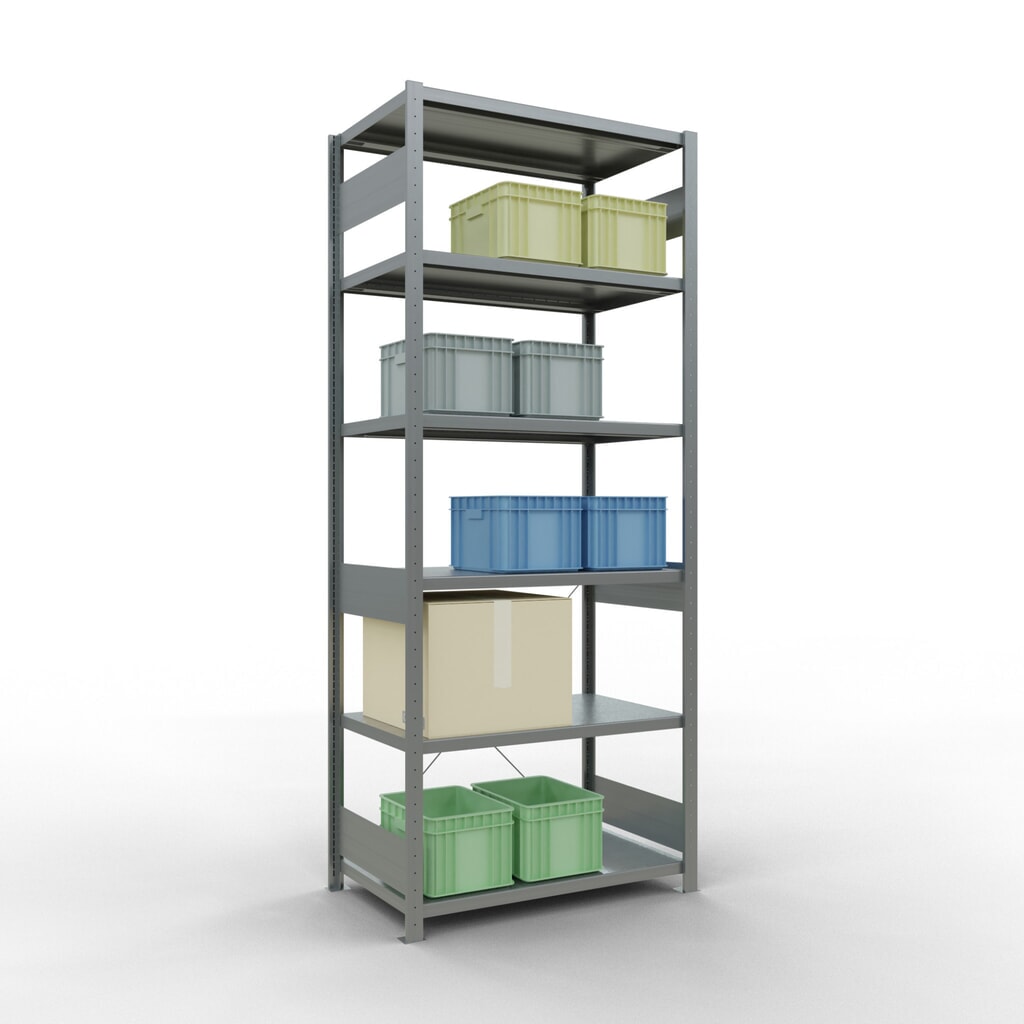 Scaffalatura a ripiani SCHULTE zincata, portata per piano di 330 kg, AxLxP 2.500 x 1.060 x 636 mm Immagine del prodotto n. 3: Scaffalatura a ripiani SCHULTE zincata, portata per piano di 330 kg, AxLxP 2.500 x 1.060 x 636 mm