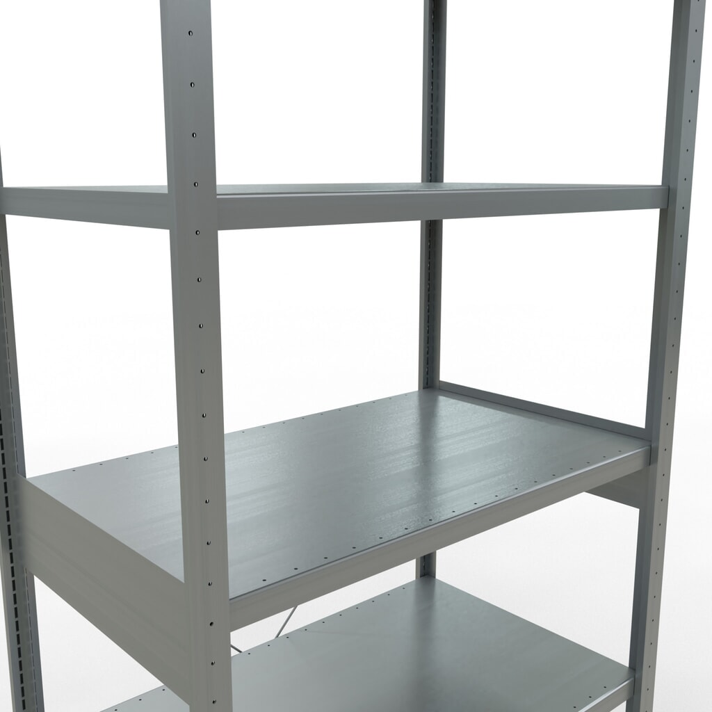 Scaffalatura a ripiani SCHULTE zincata, portata per piano di 330 kg, AxLxP 2.500 x 1.060 x 636 mm Immagine del prodotto n. 5: Scaffalatura a ripiani SCHULTE zincata, portata per piano di 330 kg, AxLxP 2.500 x 1.060 x 636 mm