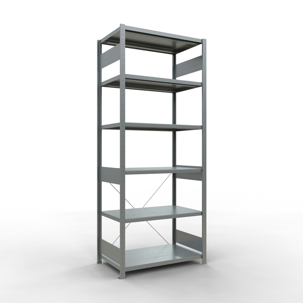 Scaffalatura a ripiani SCHULTE zincata, portata per piano di 330 kg, AxLxP 2.500 x 1.060 x 636 mm Immagine del prodotto: Scaffalatura a ripiani SCHULTE zincata, portata per piano di 330 kg, AxLxP 2.500 x 1.060 x 636 mm