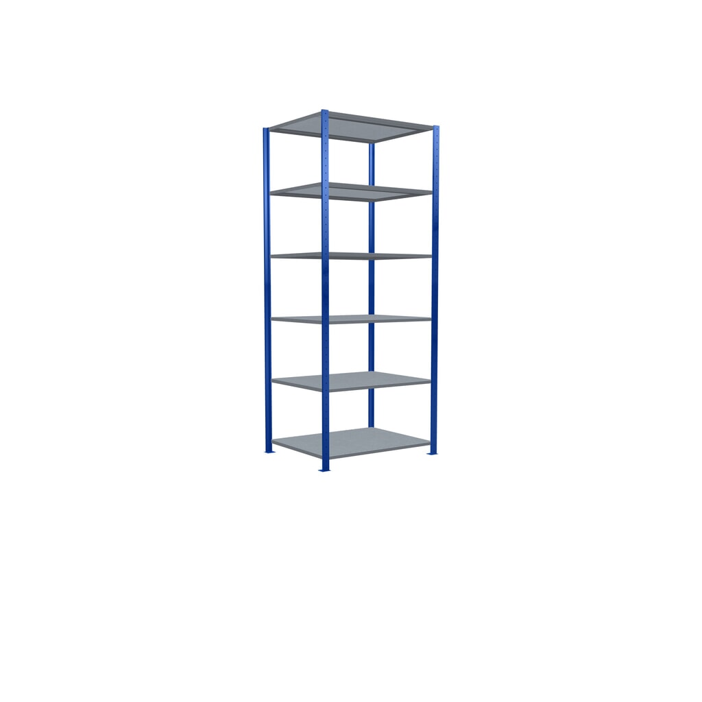 Immagine del prodotto n. 2: Scaffalatura a ripiani SCHULTE, blu genziana/zincato, portata per piano di 330 kg, AxLxP 2.500 x 1.060 x 836 mm