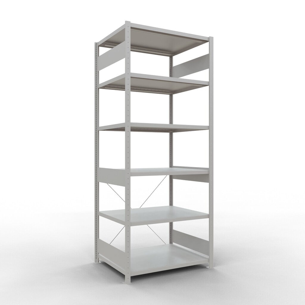 Immagine del prodotto n. 1: Scaffalatura a ripiani SCHULTE, grigio chiaro, portata per piano di 330 kg, AxLxP 2.500 x 1.060 x 836 mm