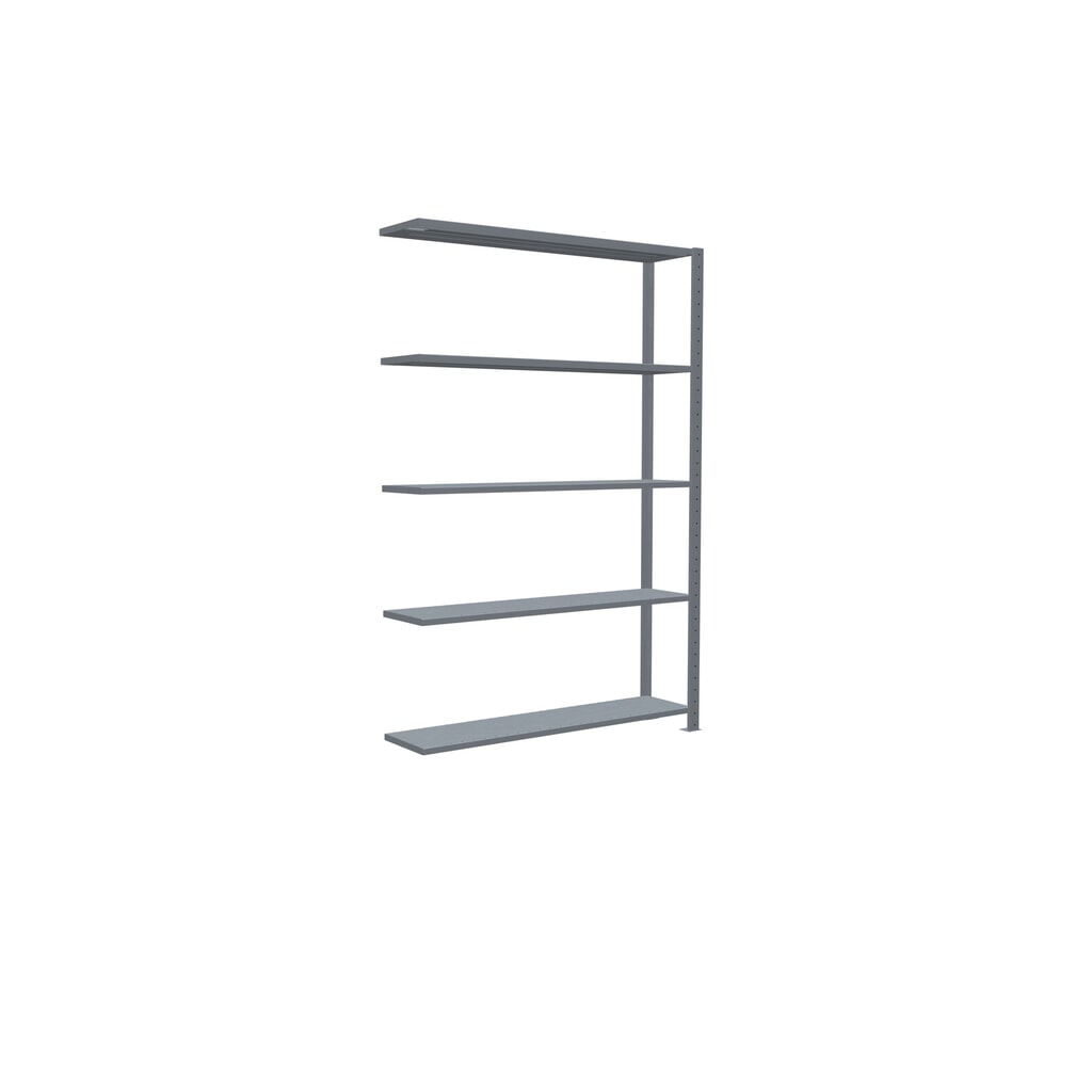 Immagine del prodotto n. 5: Scaffalatura a ripiani SCHULTE, sistema a incastro, campata aggiuntiva, portata per piano 150 kg, zincata, AxLxP 2.000 x 1.300 x 300 mm