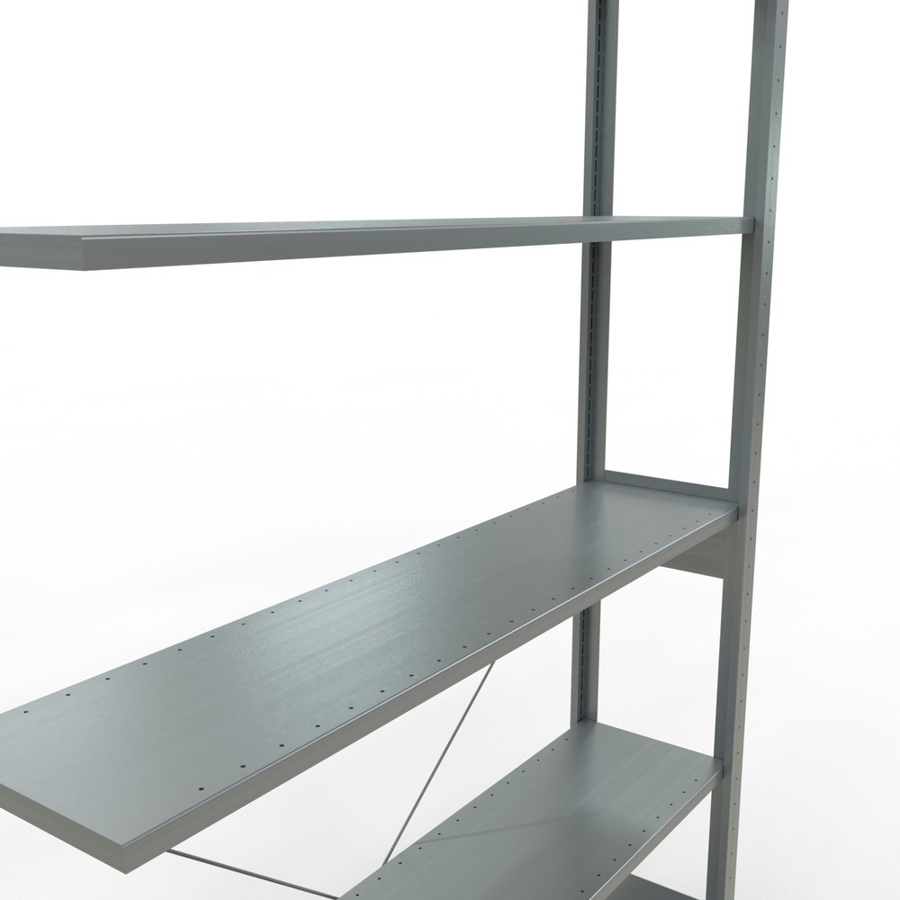 Immagine del prodotto n. 5: Scaffalatura a ripiani SCHULTE, sistema a incastro, campata aggiuntiva, portata per piano 150 kg, zincata, HxLxP 2.500 x 1.300 x 300 mm