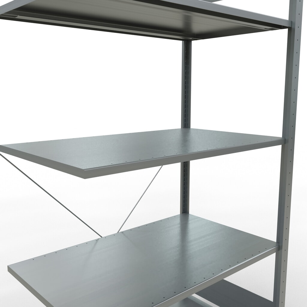 Scaffalatura a ripiani SCHULTE, sistema a incastro, campata aggiuntiva, portata per piano 150 kg, zincata, AxLxP 2.000 x 1.000 x 600 mm Immagine del prodotto n. 5: Scaffalatura a ripiani SCHULTE, sistema a incastro, campata aggiuntiva, portata per piano 150 kg, zincata, AxLxP 2.000 x 1.000 x 600 mm