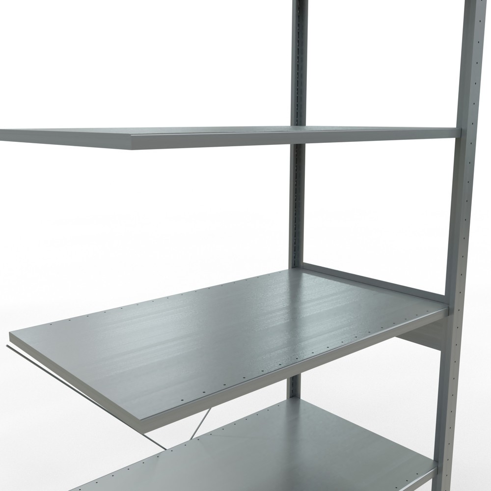 Immagine del prodotto n. 5: Scaffalatura a ripiani SCHULTE, sistema a incastro, campata aggiuntiva, portata per piano 150 kg, zincata, AxLxP 2.500 x 1.000 x 600 mm