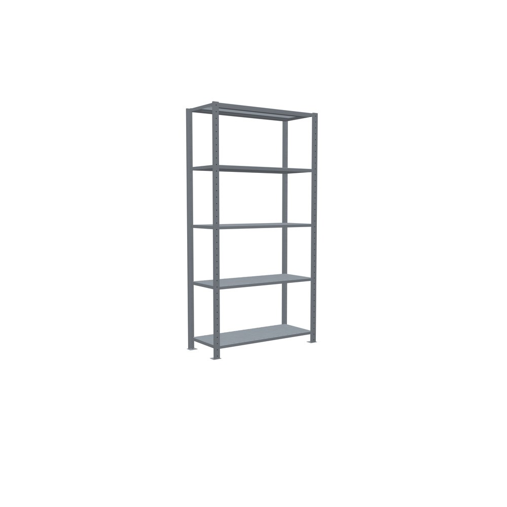 Immagine del prodotto n. 2: Scaffalatura a ripiani SCHULTE zincata con 5 fondi in lamiera d'acciaio, portata per piano di 150 kg, AxLxP 2.000 x 1.060 x 436 mm