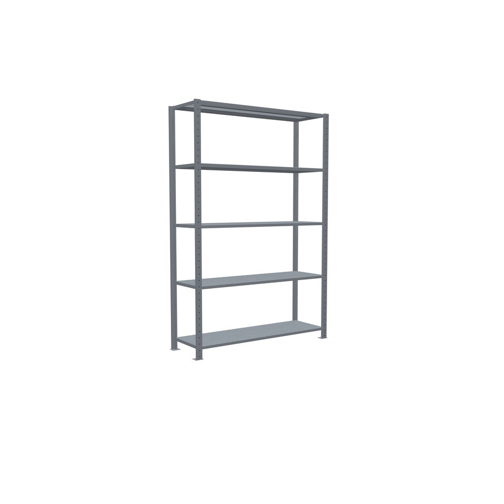 Immagine del prodotto n. 2: Scaffalatura a ripiani SCHULTE zincata con 5 fondi in lamiera d'acciaio, portata per piano di 150 kg, AxLxP 2.000 x 1.360 x 436 mm