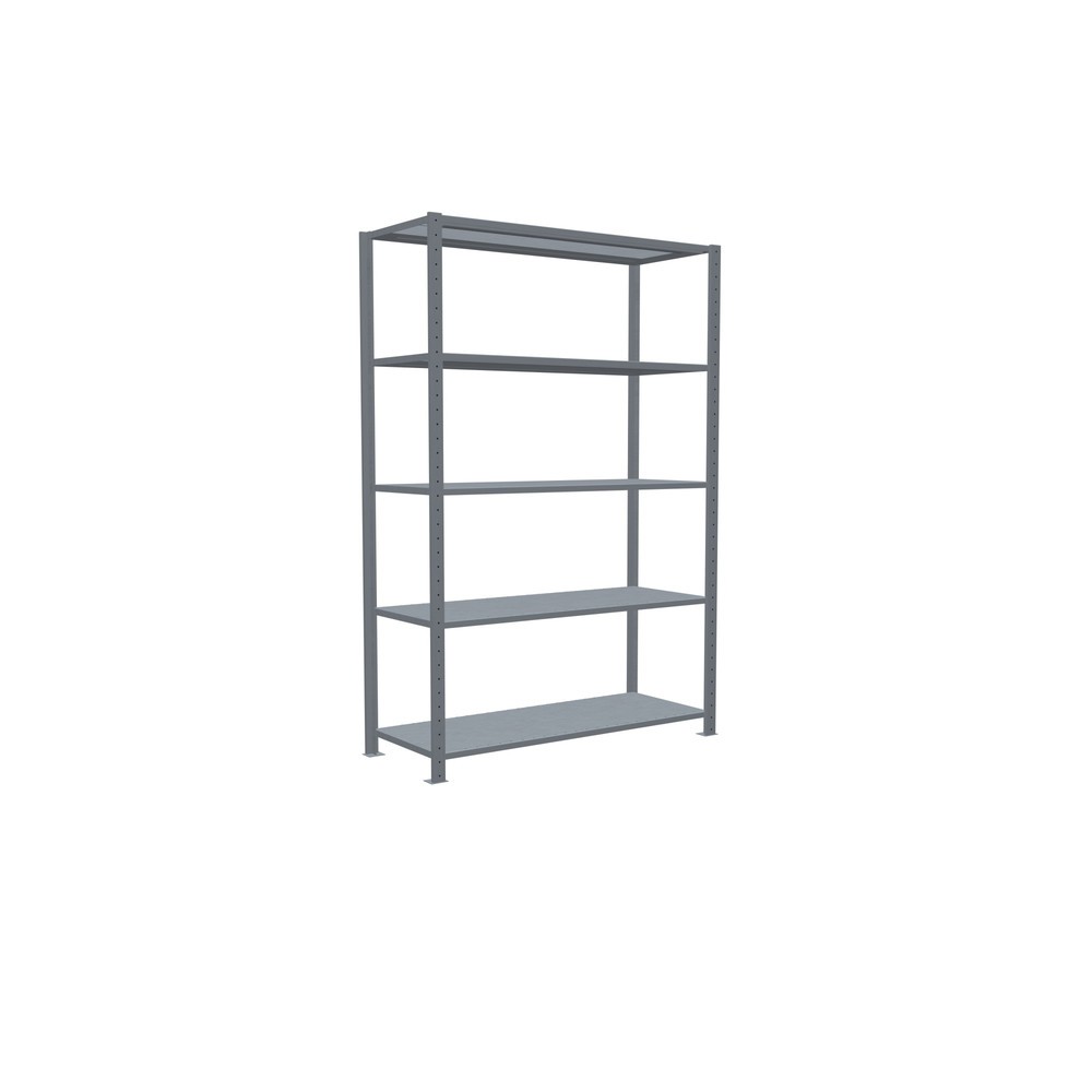 Immagine del prodotto n. 2: Scaffalatura a ripiani SCHULTE zincata con 5 fondi in lamiera d'acciaio, portata per piano di 150 kg, AxLxP 2.000 x 1.360 x 536 mm