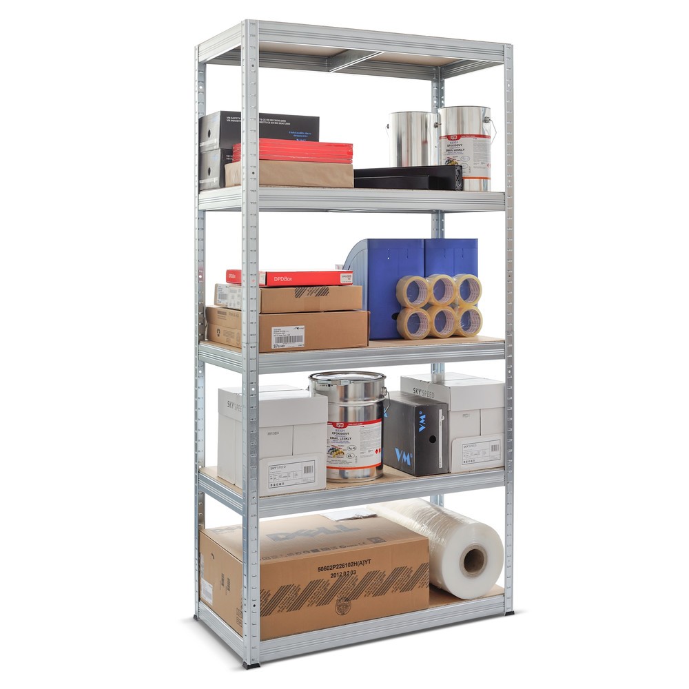 Immagine del prodotto n. 2: Scaffalatura a ripiani Steinbock® di tipo S zincata, portata per piano di 150 kg, AxLxP 1.800 x 900 x 450 mm