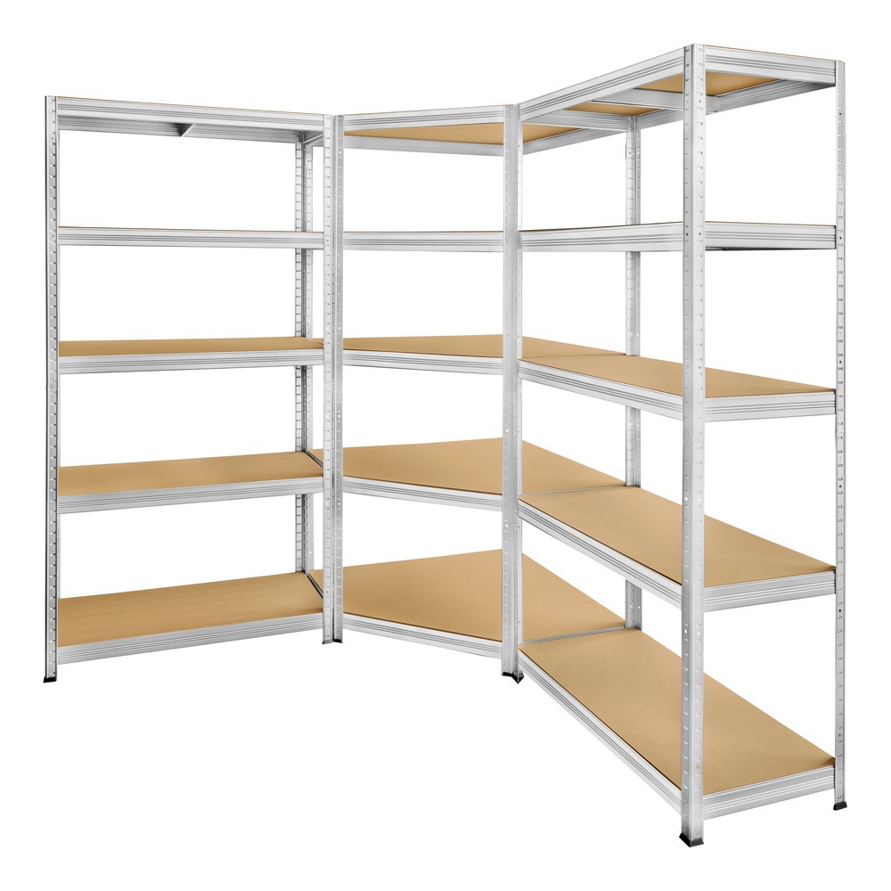 Immagine del prodotto n. 3: Scaffalatura a ripiani ad angolo Steinbock® zincata, portata per piano di 250 kg, AxLxP 1.800 x 900 x 450 mm