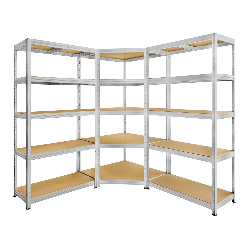 Immagine del prodotto n. 4: Scaffalatura a ripiani ad angolo Steinbock® zincata, portata per piano di 250 kg, AxLxP 1.800 x 900 x 450 mm