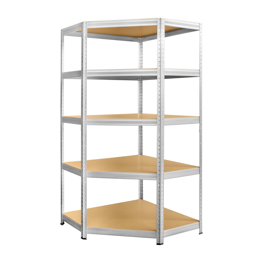 Immagine del prodotto: Scaffalatura a ripiani ad angolo Steinbock® zincata, portata per piano di 250 kg, AxLxP 1.800 x 900 x 450 mm