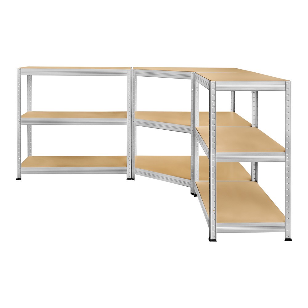 Immagine del prodotto n. 5: Scaffalatura a ripiani ad angolo Steinbock® zincata, portata per piano di 250 kg, AxLxP 1.800 x 900 x 450 mm